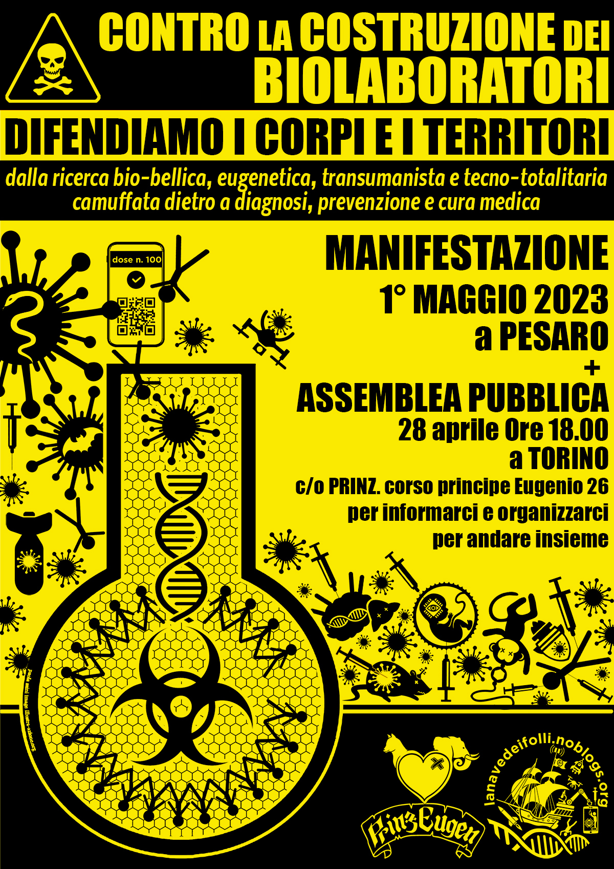 Manifesto Pesaro Manifesta No ai BioLaboratori